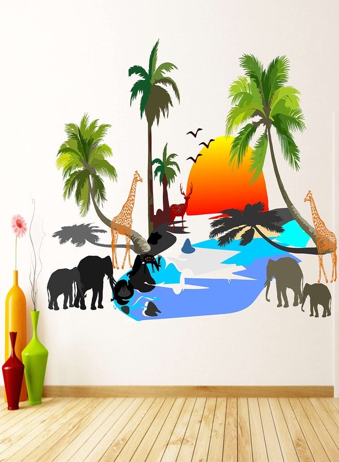 LANS Nature with Trees and Animal WALLSTICKER for Wall Decoration - Image 3
