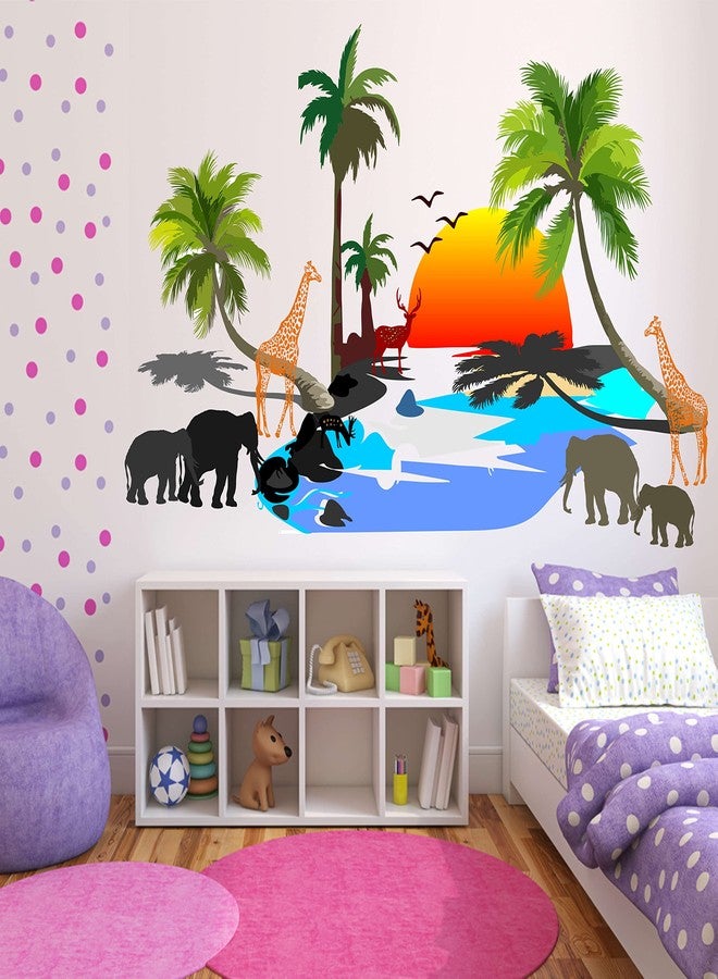 LANS Nature with Trees and Animal WALLSTICKER for Wall Decoration - Image 2