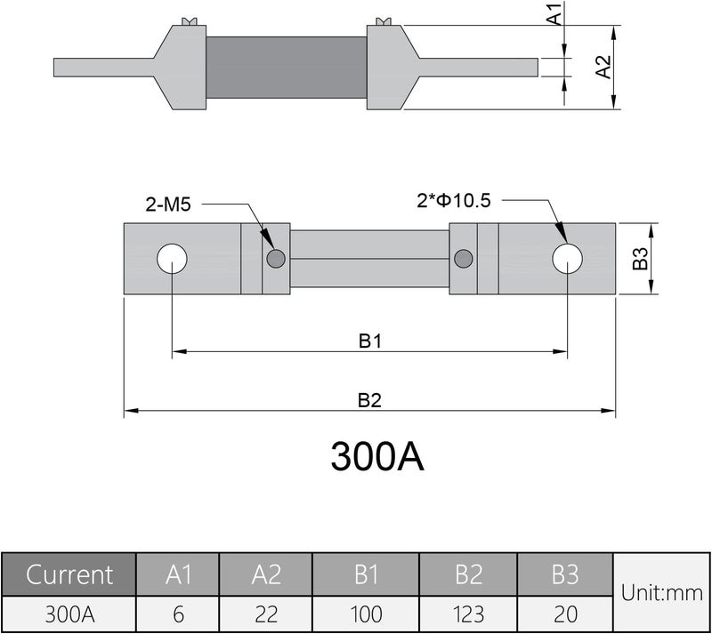 Fielect 300A 75mV DC Current Meter Shunt Resistor Resistance for DC Ammeter Shunt FL-2 - Image 3