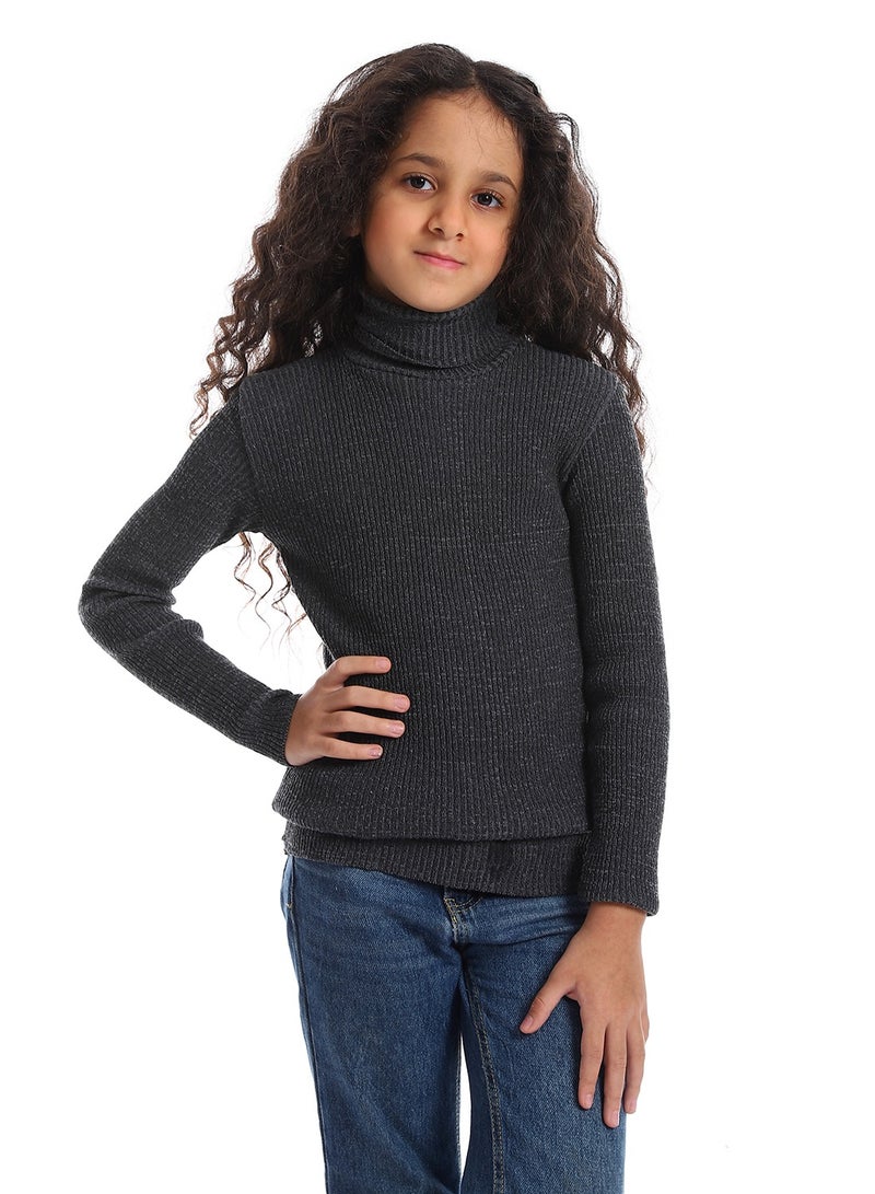 Caesar Girls Wool Pullover With High Neck  - Image 1