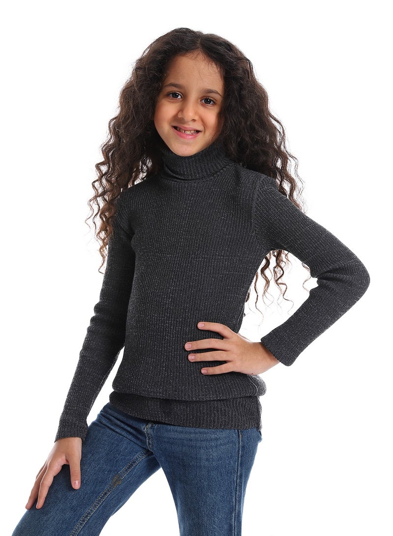 Caesar Girls Wool Pullover With High Neck  - Image 2