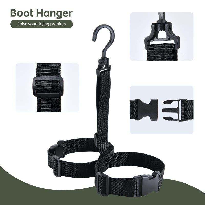 Ouzong Bootfoot Fishing Chest Waders for Men Women with Boots 2-Ply Nylon/PVC Waterproof Hunting Waders with Boots Hanger (Green-011) - Image 5