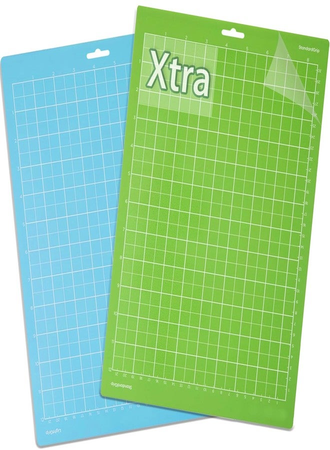 LOPASA Cutting Mat Compatible with Cricut Joy Xtra, 8.5x12 Standard Grip & Light Grip Adhesive Cutting Mats Set, Joy Extra Accessories and Supplies(2 Sheets) - Image 1