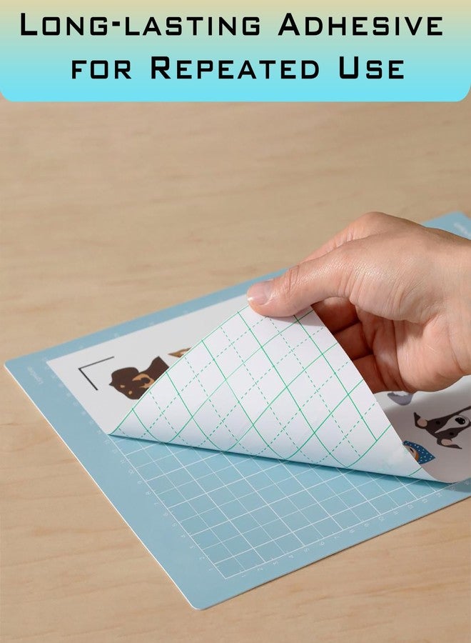 LOPASA Cutting Mat Compatible with Cricut Joy Xtra, 8.5x12 Standard Grip & Light Grip Adhesive Cutting Mats Set, Joy Extra Accessories and Supplies(2 Sheets) - Image 4