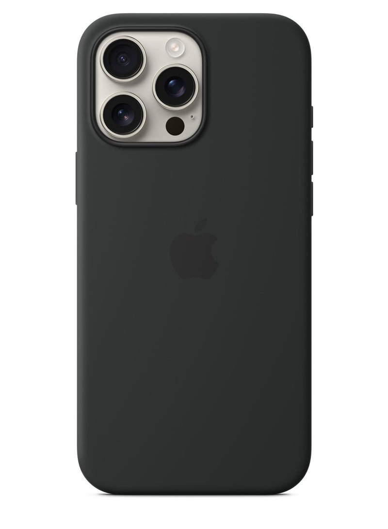 Techie جراب سيليكون لأجهزة آيفون 16 برو ماكس مع ماغسيف - أسود - Image 3