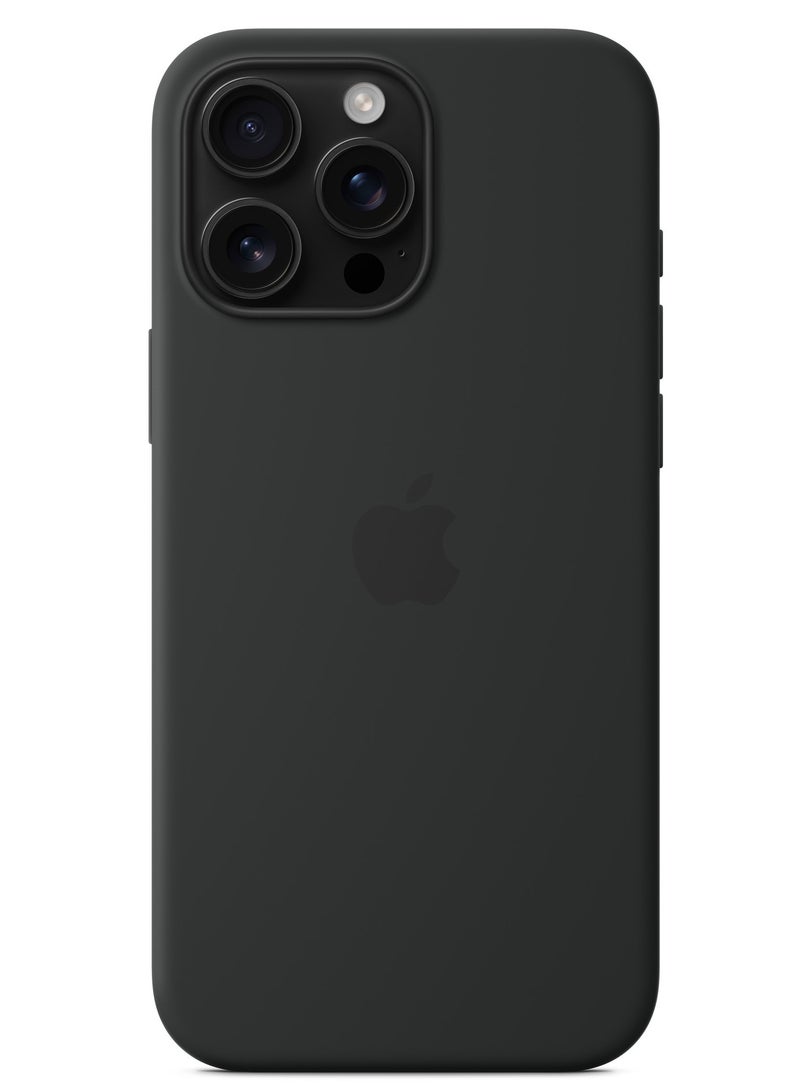 Techie جراب سيليكون لأجهزة آيفون 16 برو ماكس مع ماغسيف - أسود - Image 1