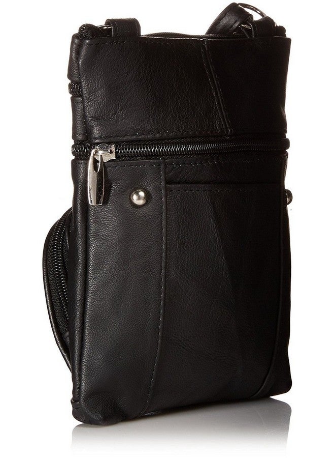 مارشال حقيبة كتف جلدية، حقيبة يد، محفظة، منظم، محفظة، متعددة الجيوب (أسود) - Image 1