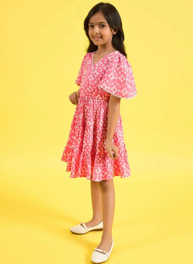 Stylo Bug Patterned Tiered Dress