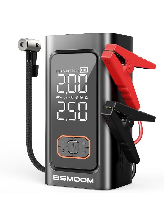 BSMOOM 5000A Jump Starter with Air Compressor,26800mAh 150PSI Portable Jump Starter Battery Pack - Image 1