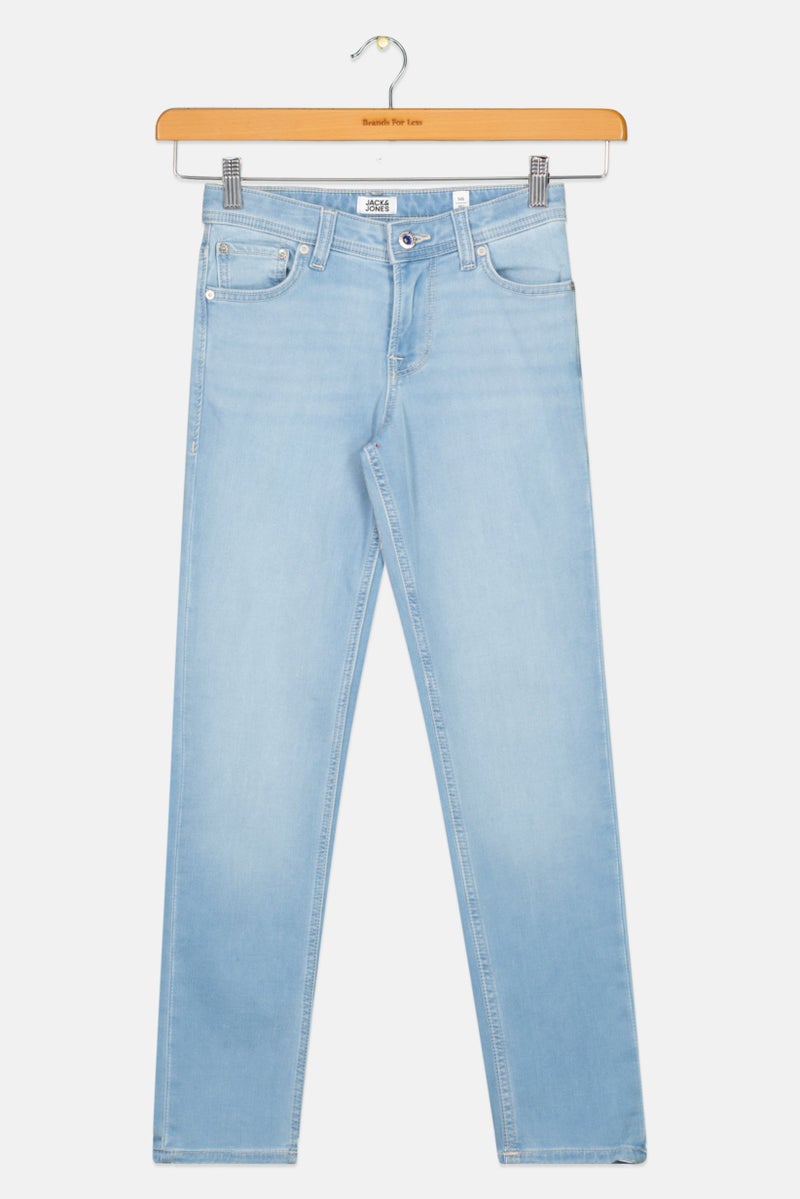 JACK & JONES Kids Girl Washed Stretchable Denim, Light Blue - Image 2