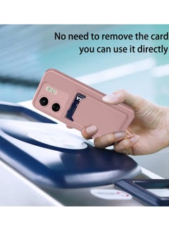 دبليو تيك غطاء حماية من السيليكون TPU مع حامل البطاقة لهاتف Xiaomi Redmi 13C 4G 2023 / Xiaomi Poco C65 4G 2023 وردي  - Image 3