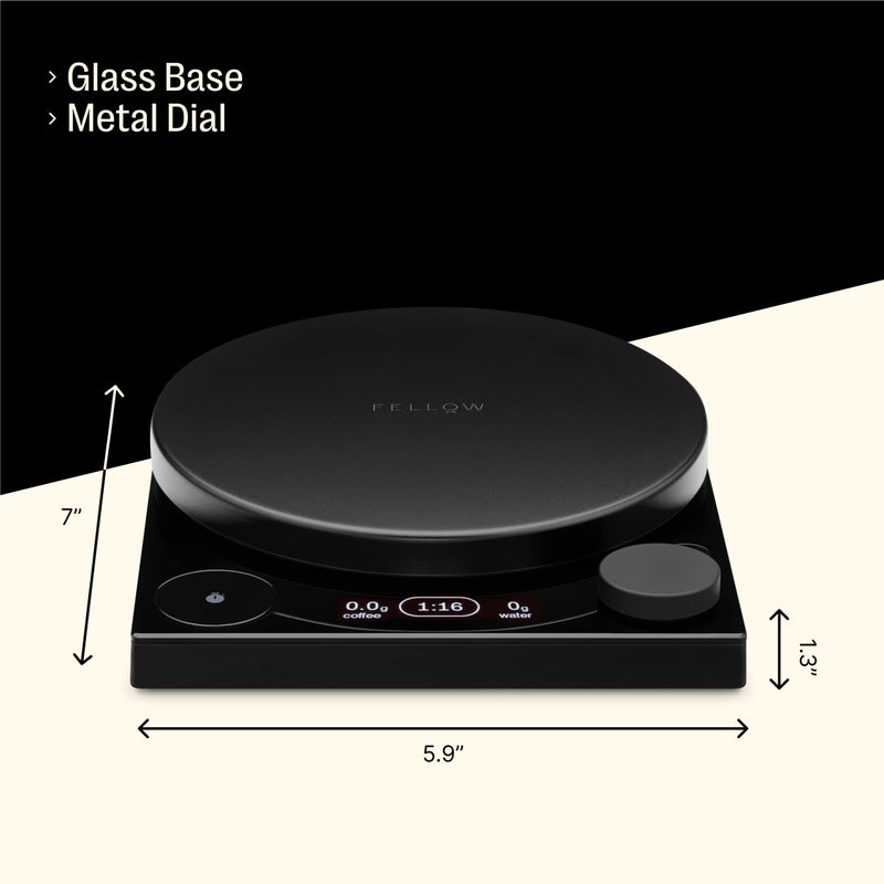 Fellow Tally Pro Studio Digital Coffee Scale - Precision Scale with Glass Top - Digital Kitchen Scale for Coffee & Small Goods up to 5 lbs - Measures in g, oz, lbs, & mm - Matte Black - Image 4