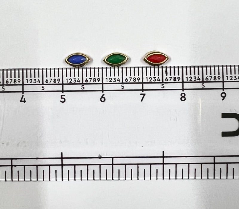 Unikart Colourful Kundan Beads Eye Shape 3X6Mm For Jewellery Making, Earing, Art & Craft Pack Of 700 Pieces With Fabric Glue & Storage Box, Multicolour - Image 3