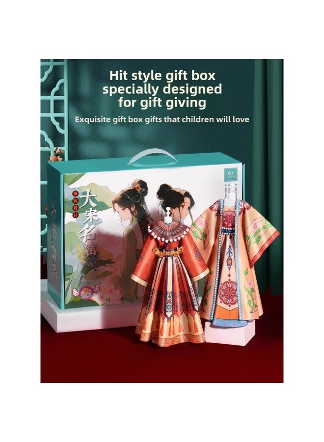 Girls' Birthday Costume Design Children's Hanfu Handmade Toy Doll For Primary School Students One Year Old-Colour:Tang Yun Jiaren 【can Make 3 Sets Of Dresses At The Same Time】 - Image 4