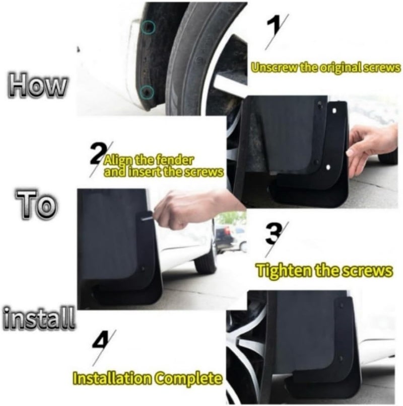 Car Fender for Mitsubishi Eclipse Cross 2018-2023 Front and Rear Wheel Eyebrow Trim All Weather Tire Protector Durable and Strong Car Exterior Accessories（4PCS） - Image 2