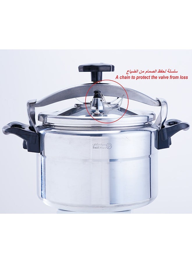 Saif Plus Saif Plus Aluminium Pressure Cooker Silver 2/3/4/5/6/7/8/9/10/11/12/15/18/20/25/30/36/40/45/50/75/85/105/125/150  - Image 2