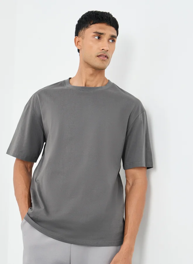 Styli Styli Men Oversized Japanese Graphic Back Print T-Shirt