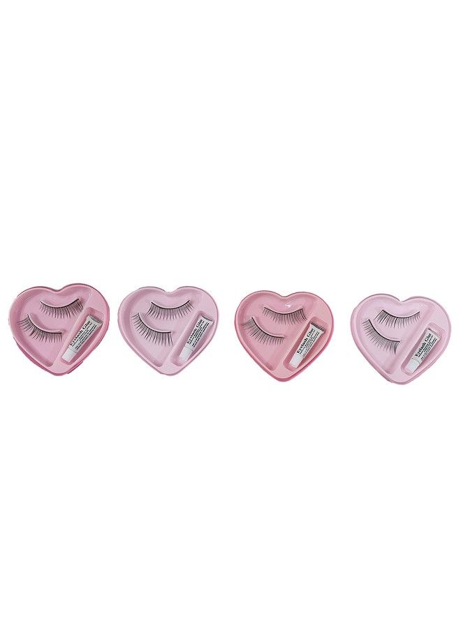 Topfinder 4 Pair Box Hot Stylish Eyelashes Black Cat Eyes Best Waterproof Beauty Natural Eyelash Extension Medium Size Cosmetic Artificial Eye Lashes Makeup Products Tools Accessories Girls Women - Image 4