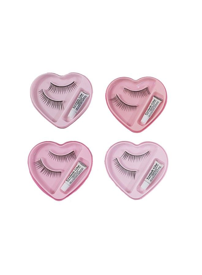 Topfinder 4 Pair Box Hot Stylish Eyelashes Black Cat Eyes Best Waterproof Beauty Natural Eyelash Extension Medium Size Cosmetic Artificial Eye Lashes Makeup Products Tools Accessories Girls Women - Image 2