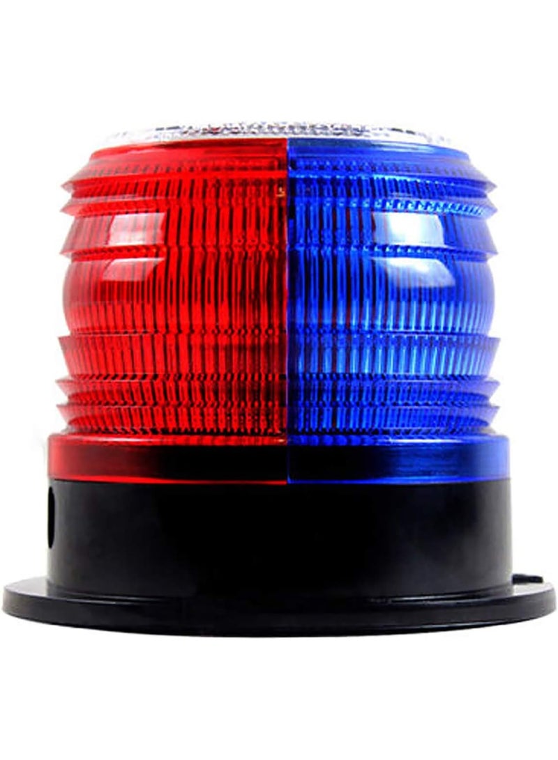 HERIOS Solar Strobe Warning Safety Flashing Light, Red, with Strong Magnetic Base, Waterproof IP65, for Car, Commercial Vehicle, Construction, Traffic, Boat Navigation - Image 1