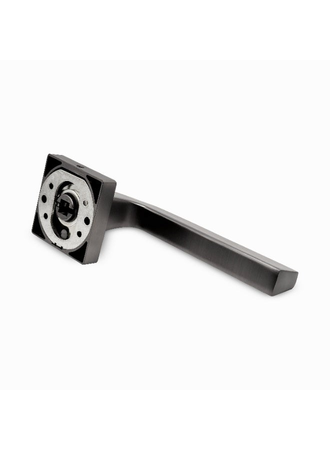 CINCINNO Geminus Premium Zinc Door Lock Set – Complete Door Handle Kit with Lock Body, Cylinder, Hinges, Escutcheon, Striker Plate, Keys – Secure & Stylish for Home and Office Doors (Gun Metal Grey)  - Image 3