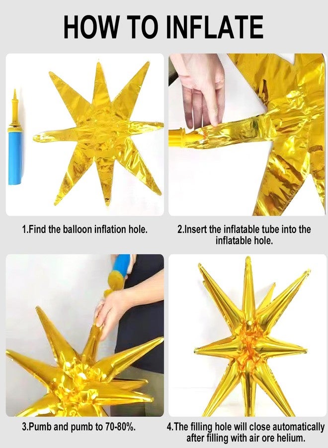 YMSZ Black and Gold Balloons with 3pcs Starburst Balloons, 5 10 12 18 inch Black and Gold Balloons Garland Arch Kit for Birthday, New Years, Graduation and Anniversary Decorations Supplies - Image 3