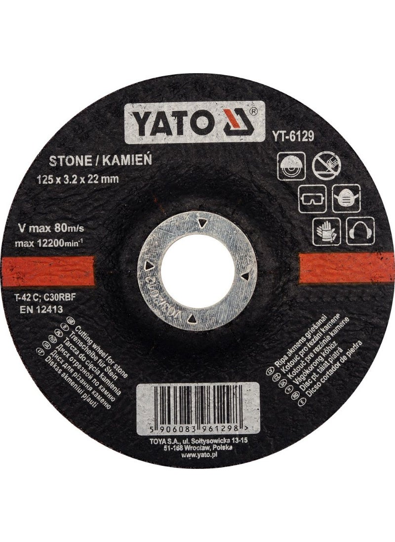 Yato YATO Stone Cutting Disc 125x3.2x22mm YT-6129 