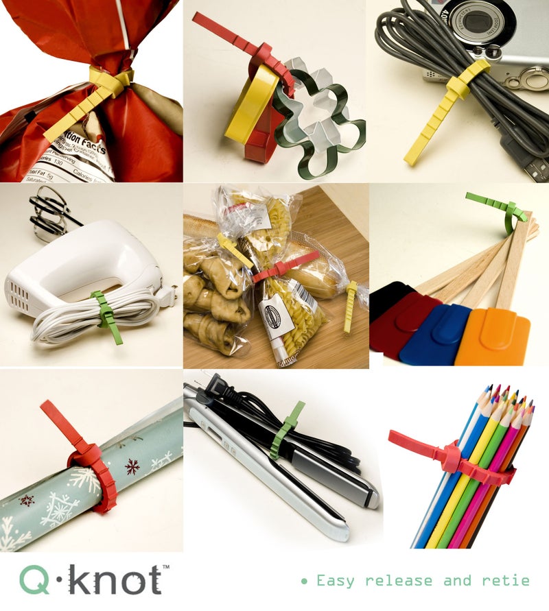 UT Wire Q Knot Original Reusable Cable Ties, Assorted, Set of 25 - Image 3