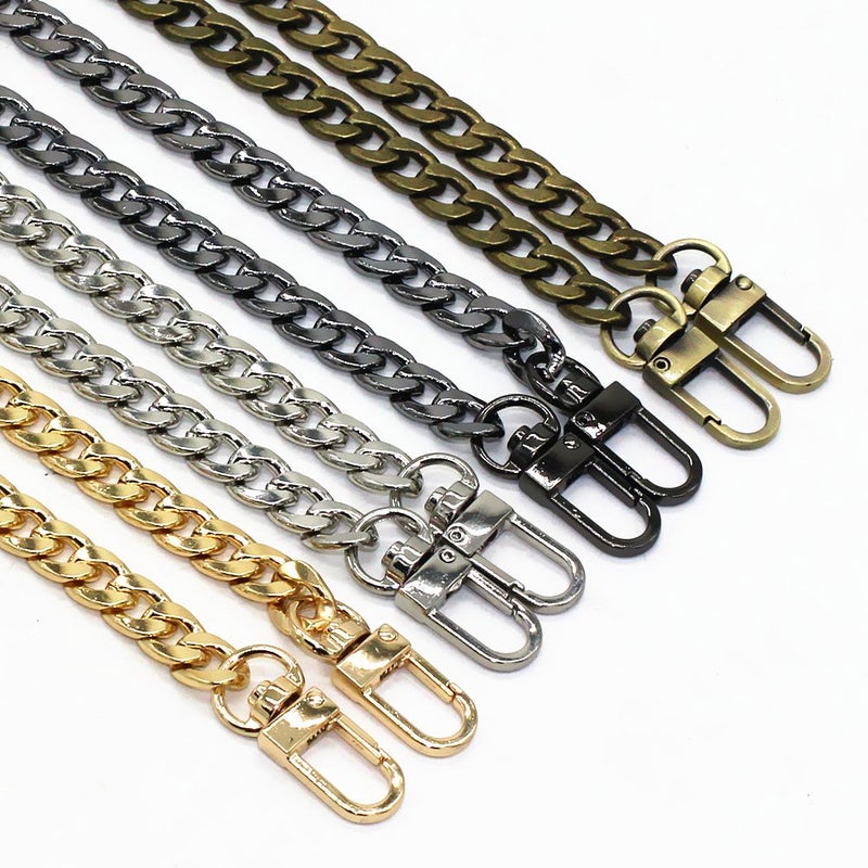 MW 236 Iron Flat Chain Strap Handbag Chains Accessories Purse Straps Shoulder Replacement Straps with Metal Buckles Bronze - Image 4