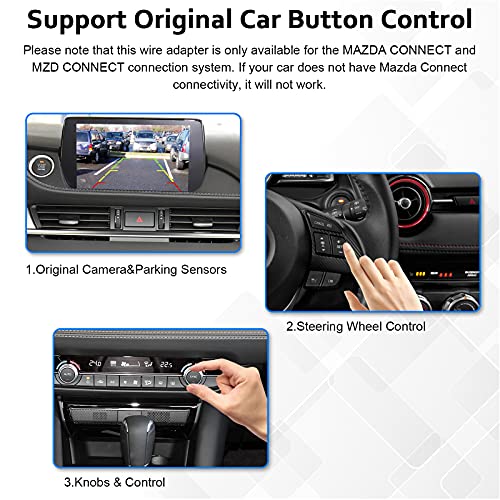 CARabc Apple Carplay Adapter Compatible with Mazda 2/3/6/CX3/CX5/CX9/MX5/FIAT 124 2014-2021 Year, Fit for Carplay & Android Auto, TK78-66-9U0C OEM Hub Retrofit Kit Fits MZD Connect System, 00008FZ34 - Image 5