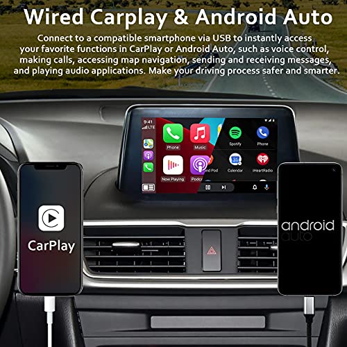CARabc Apple Carplay Adapter Compatible with Mazda 2/3/6/CX3/CX5/CX9/MX5/FIAT 124 2014-2021 Year, Fit for Carplay & Android Auto, TK78-66-9U0C OEM Hub Retrofit Kit Fits MZD Connect System, 00008FZ34 - Image 2