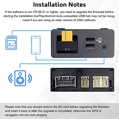 CARabc Apple Carplay Adapter Compatible with Mazda 2/3/6/CX3/CX5/CX9/MX5/FIAT 124 2014-2021 Year, Fit for Carplay & Android Auto, TK78-66-9U0C OEM Hub Retrofit Kit Fits MZD Connect System, 00008FZ34 - Image 3