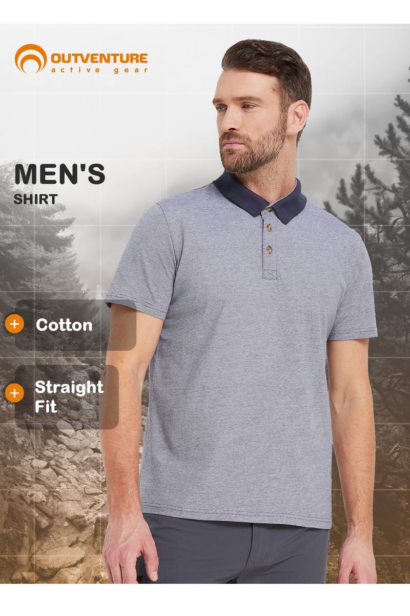 Outventure Men’s Polo Shirt - Outventure, Classic Cotton Polo with Breathable Fabric & Comfortable Straight Cut - Image 2