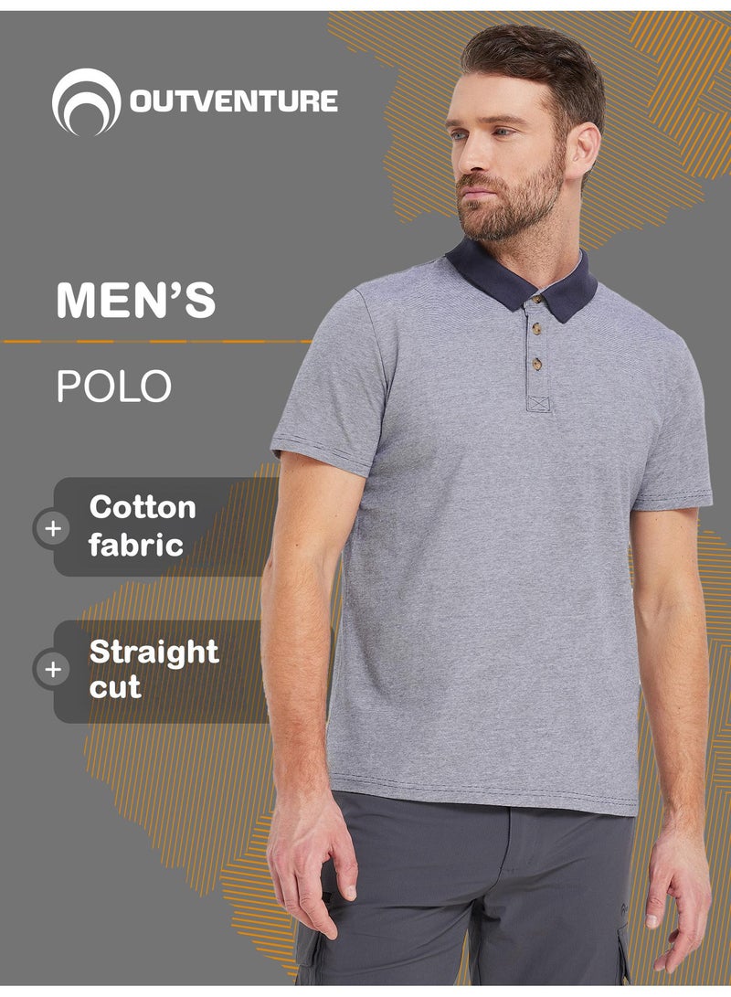Outventure Men’s Polo Shirt - Outventure, Classic Cotton Polo with Breathable Fabric & Comfortable Straight Cut - Image 3