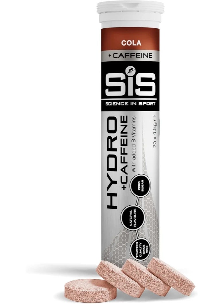 SIS Science In Sport Hydro Electrolyte Tablets | Cola Flavour - 1 Pack | 75mg Caffeine | Sugar Free Hydration Tablets | Essential Electrolytes to Reduce Fatigue & Aid Rehydration | 20 Servings - Image 1