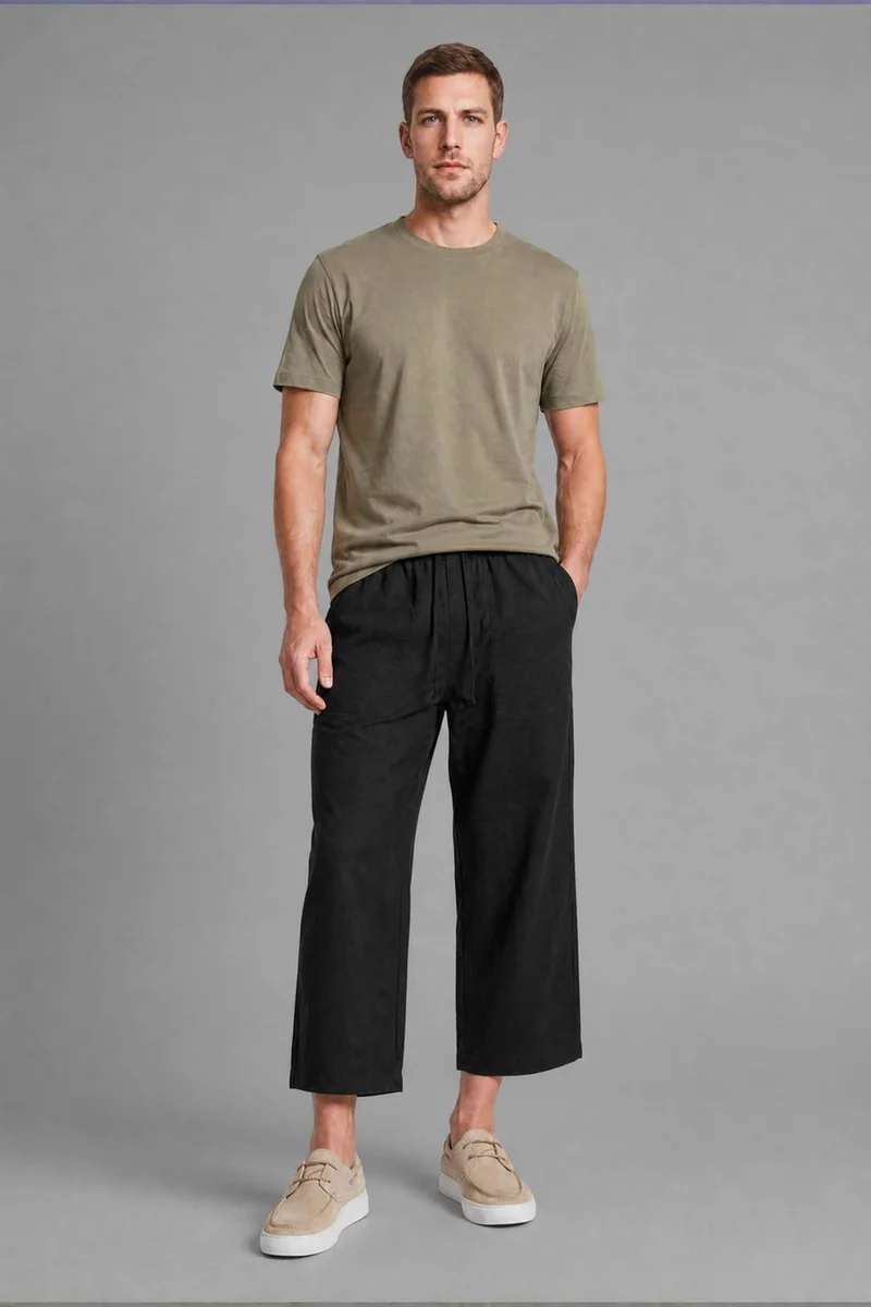 Regular Fit Cotton Capri