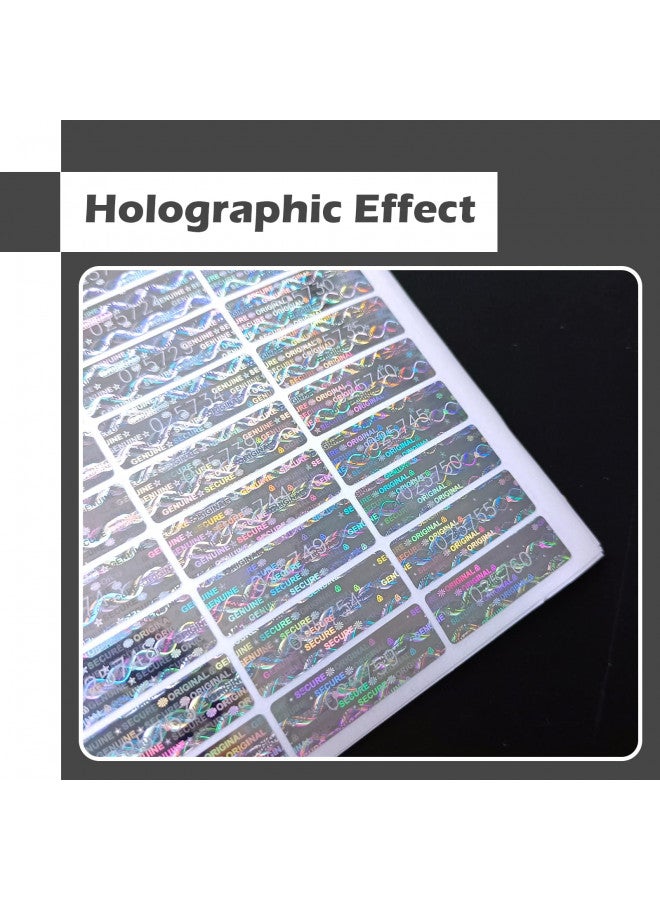 ILMBVM 380 قطعة ملصقات هولوجرام مقاومة للتلاعب ملصقات أمان أصلية ضمان حقيقي ختم تالف ملصق مقاوم للتلاعب برقم تسلسلي فريد (1.2x0.4 بوصة) - Image 3
