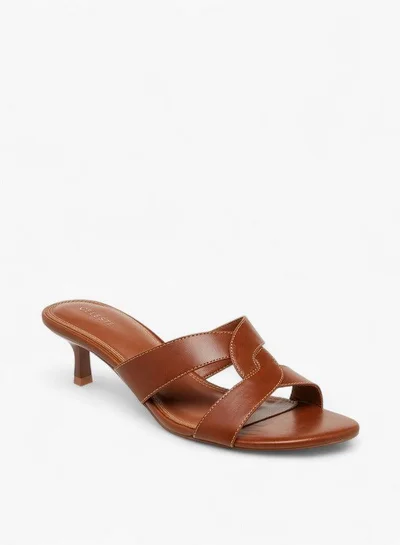 Celeste Women's Cutout Slip-On Sandals with Kitten Heels