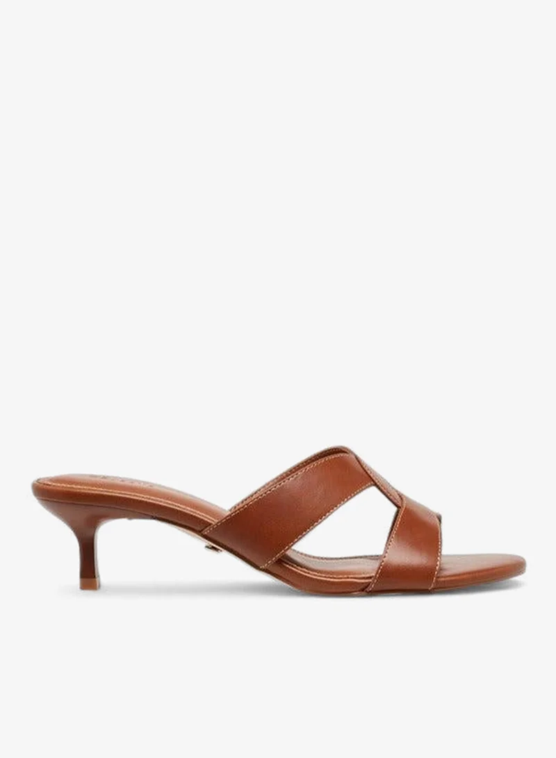 Celeste Women's Cutout Slip-On Sandals with Kitten Heels