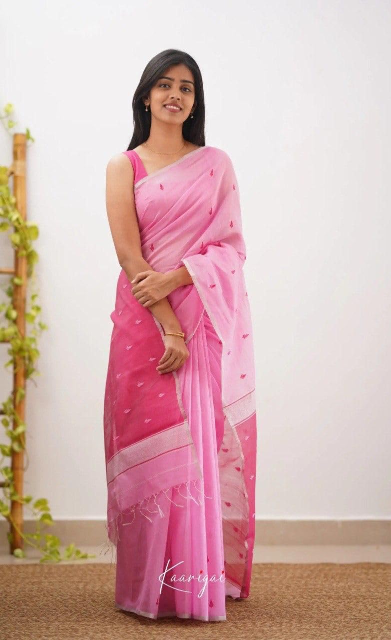 Vivatra Women Banarasi Soft Silk Saree | Jacquard Weaving with Rich Pallu & Border | Includ Matching Utitched Blouse Piece (VT-KP-6050-Pink) - Image 5