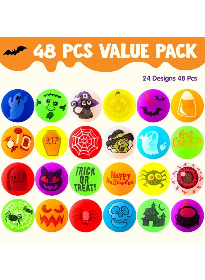 JOYIN 24 PCS Glow Halloween Bouncing Balls, Glowing Bouncy Ball Halloween toys for Kids Gift, Halloween Party Favors Bounce Ball Goodie Bag Fillers, Trick or Treats Classroom Exchange Prizes - Image 2