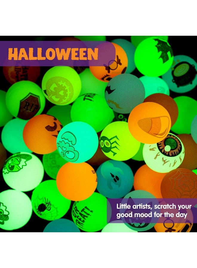 JOYIN 24 PCS Glow Halloween Bouncing Balls, Glowing Bouncy Ball Halloween toys for Kids Gift, Halloween Party Favors Bounce Ball Goodie Bag Fillers, Trick or Treats Classroom Exchange Prizes - Image 4