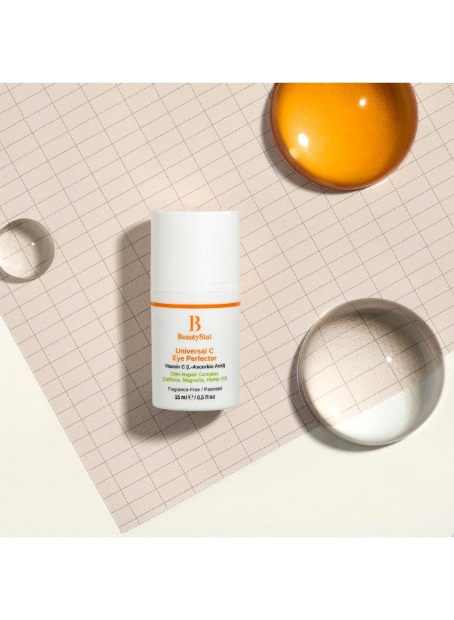 BeautyStat Universal C Eye Perfector Cream Hydrate Firm & Lift With Vitamin C Hyaluronic Acid & Green Tea Extract Fragrancefree For Dark Circles & Puffiness Reduction Safe For Sensitive Skin - Image 2