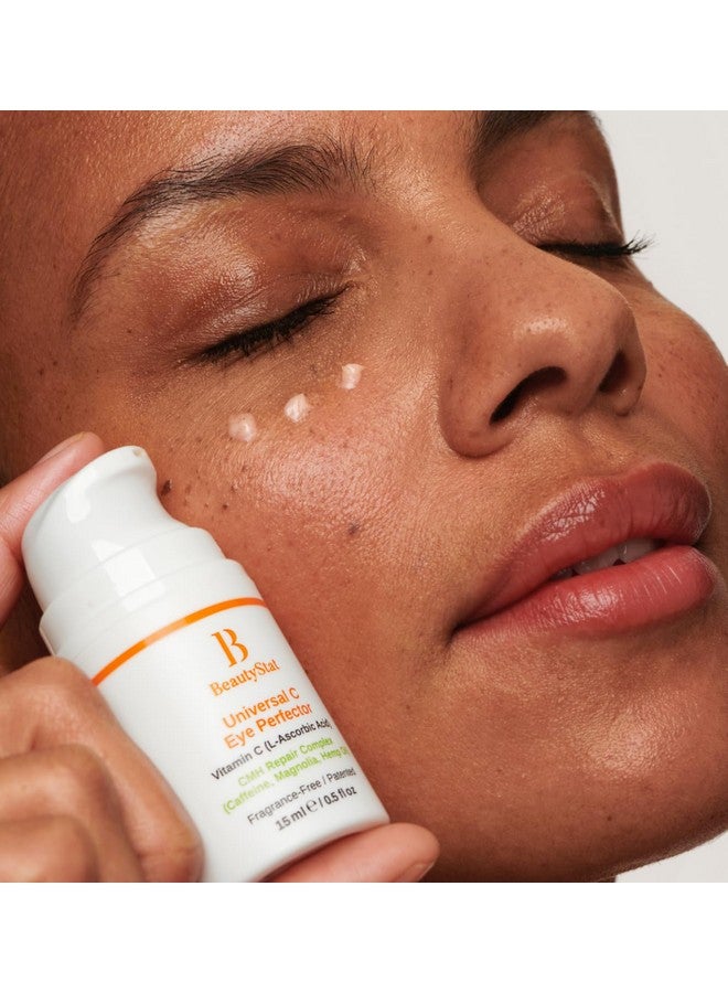 BeautyStat Universal C Eye Perfector Cream Hydrate Firm & Lift With Vitamin C Hyaluronic Acid & Green Tea Extract Fragrancefree For Dark Circles & Puffiness Reduction Safe For Sensitive Skin - Image 5