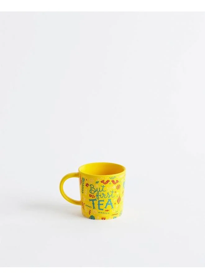 Chumbak  But First Tea Mug - Yellow  | Best Price UAE