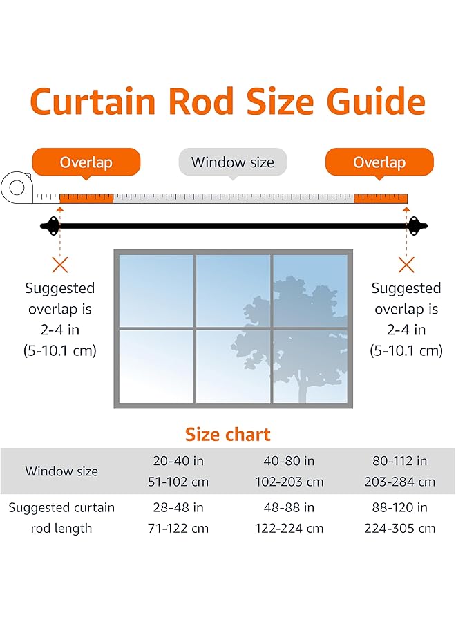 إيروريكس قضيب ستارة تعتيم الغرفة قابل للتمديد مع عمود منحني 122 إلى 224 سم أسود - Image 2