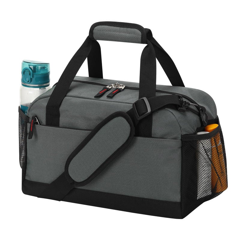 THSOGO Small Gym Bag with Wet Pocket 14 inch Mini Duffle Bag for Men Women Lightweight Carry On Bag for Travel Sport Dark Grey - Image 2