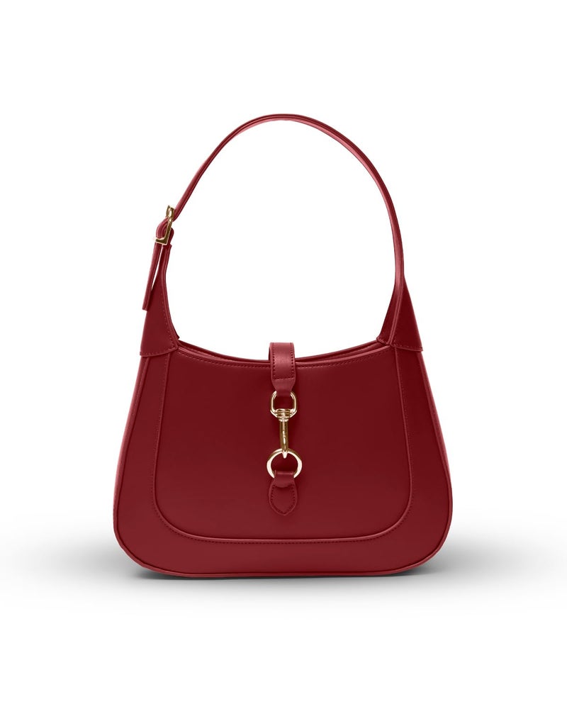 Apryl Shoulder Bag for Women - Small Shoulder Purses - Red Purse - Cute Trendy Handbags - Adjustable Strap Vegan Leather - Image 1