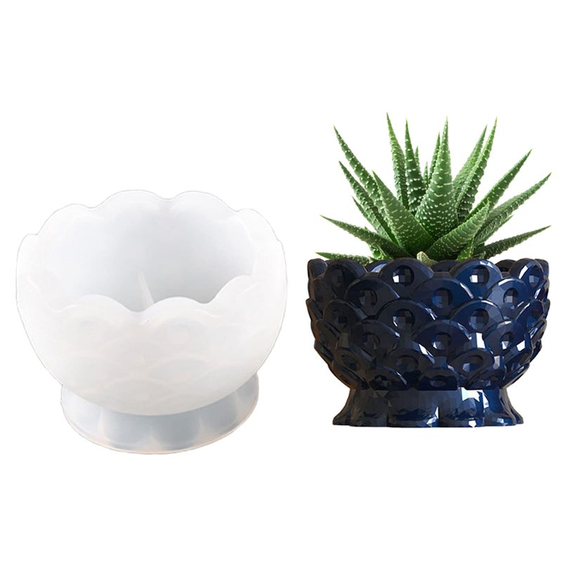 Silicone Flower Pots Molds Silicone Planter Molds Concrete Cement Clay Molds Resin Round Bowl Molds Candle Soap Making Moulds