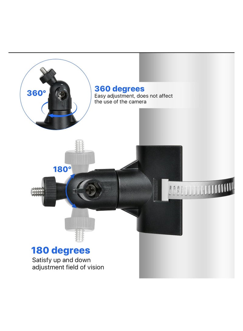 SYOSI Universal Pole Mount for Arlo, Eufy, Google Nest Cam, Stick Up Cam/Pro, Rin g Indoor Cam, Fits All Surveillance Cameras with Standard 1/4 Thread Holes (Black, 1 Pack) - Image 4